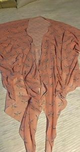 NWT Wailea Orchid Short Sleeve Kimono